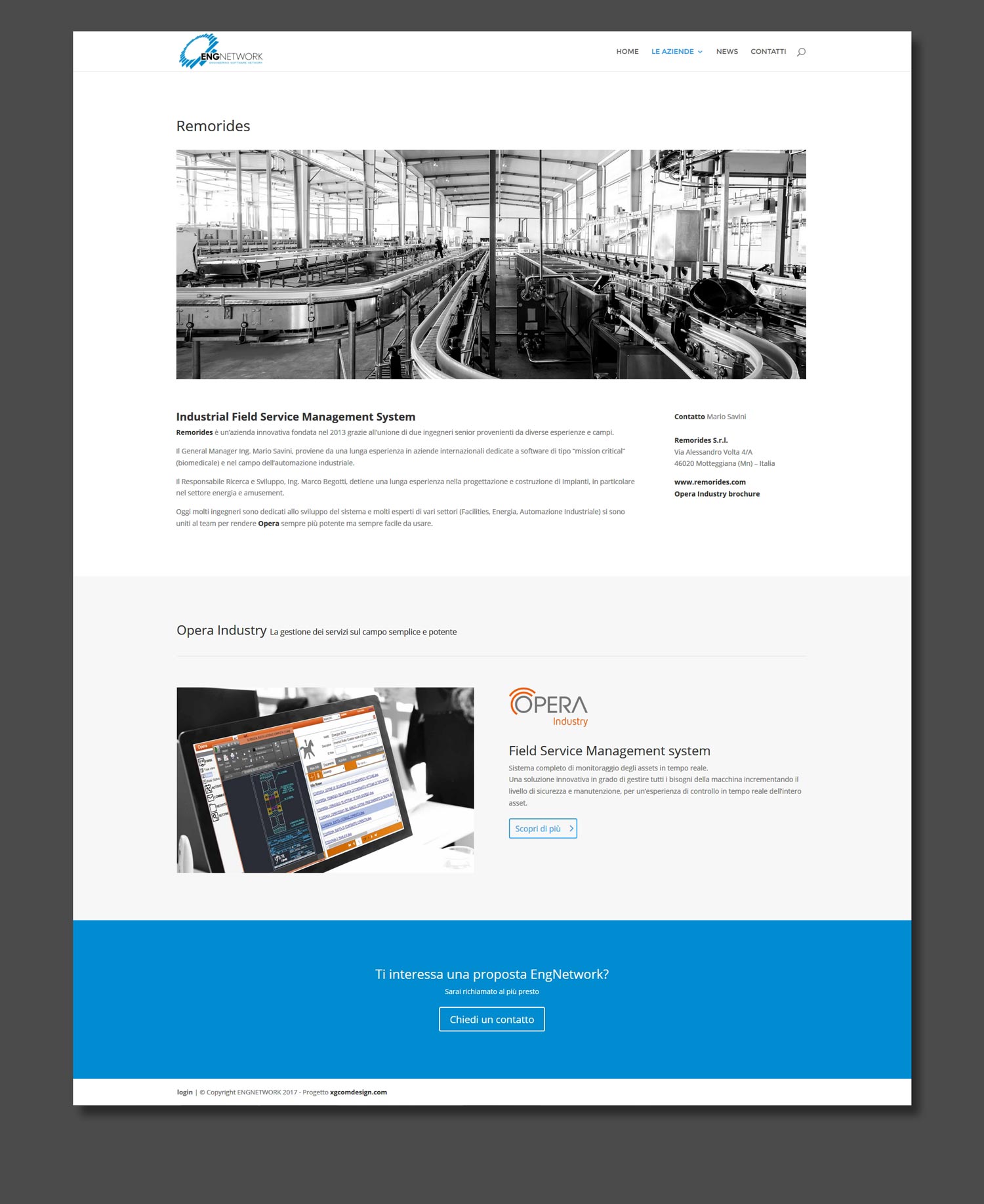 Scheda azienda website