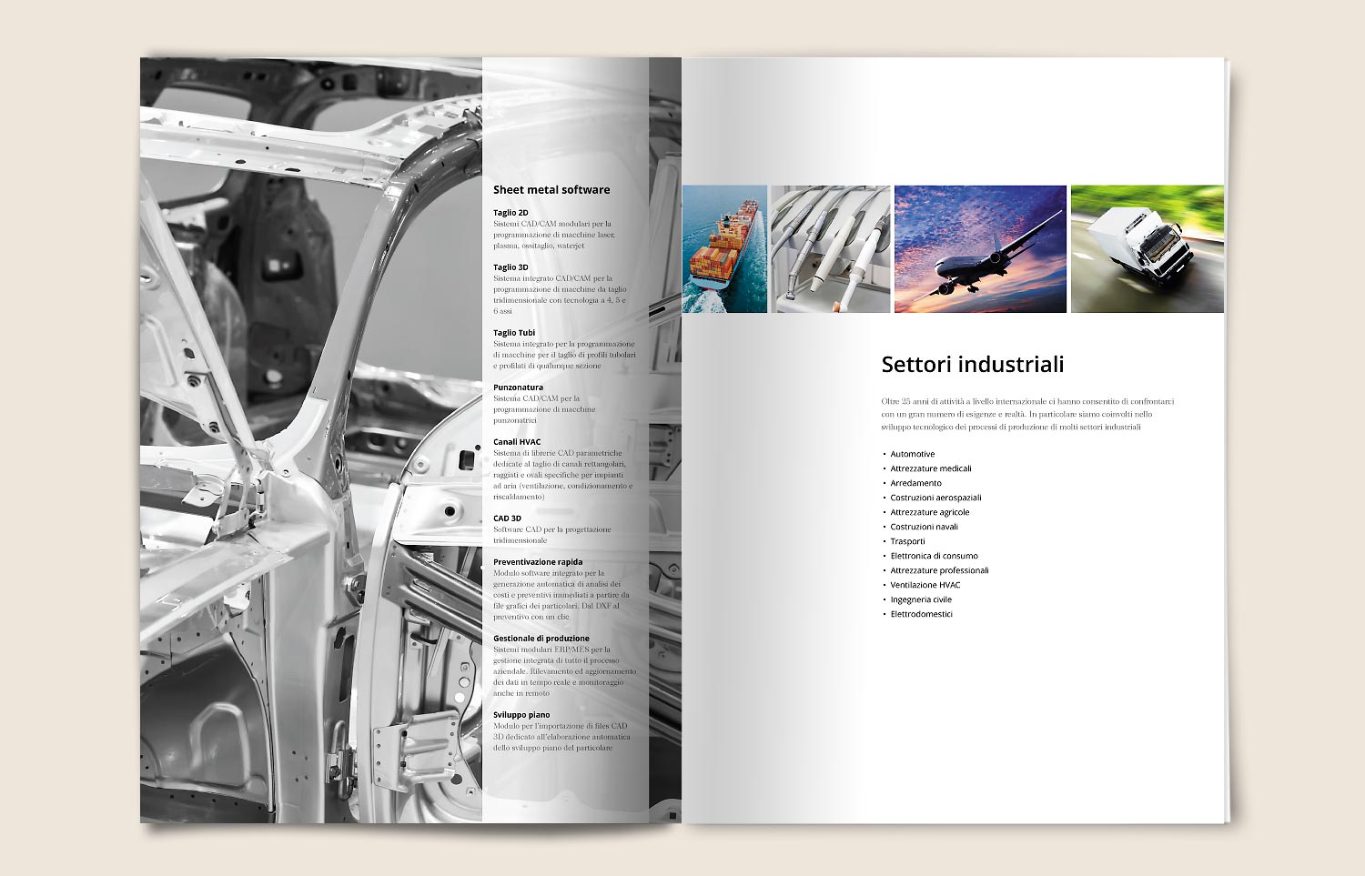 Brochure istituzionale produttore software industriale